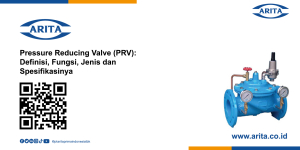 Pressure Reducing Valve (PRV): Definisi, Fungsi, Jenis dan Spesifikasinya