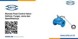 Remote Float Control Valve: Definisi, Fungsi, Jenis dan Spesifikasinya