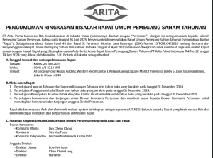 RINGKASAN RISALAH RAPAT UMUM PEMEGANG SAHAM TAHUNAN